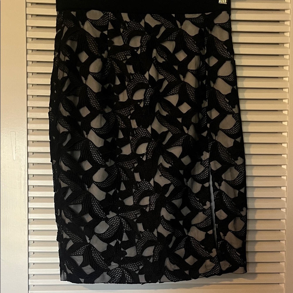 Sachin + Babi Black Lace Pencil Skirt